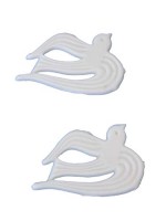 Tauben weiß, 5 cm, 2 Stück Tauben weiß, 5 cm, 2 Stück