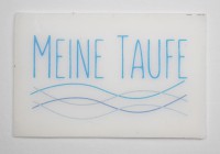 Wachsbild Meine Taufe, blau Wachsbild Meine Taufe, blau