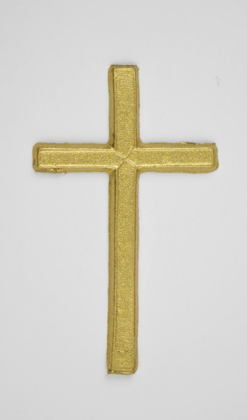 Kreuz aus Wachs in gold