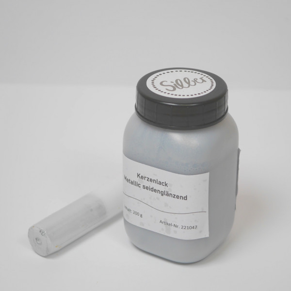 Kerzenlack Silber metallic 200 g