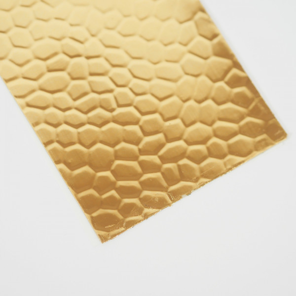 Geprägte Wachsplatten für Kerzen – gold große Schuppen