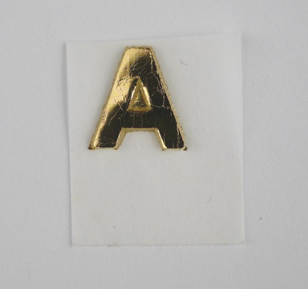 Wachsbuchstaben gold glänzend 8 mm