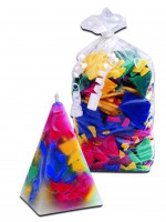 Wachs Cracker Candle Crunch Mix rot gelb blau grün 350 g Wachs Cracker Candle Crunch Mix rot gelb blau grün 350 g
