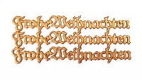 Wachsschriftzug Frohe Weihnachten gold Wachsschriftzug Frohe Weihnachten gold