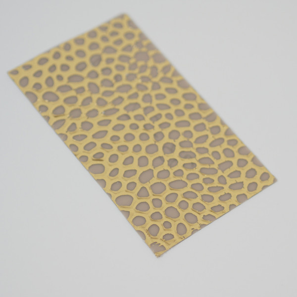 Geprägte Wachsplatten für Kerzen – gold/transparent