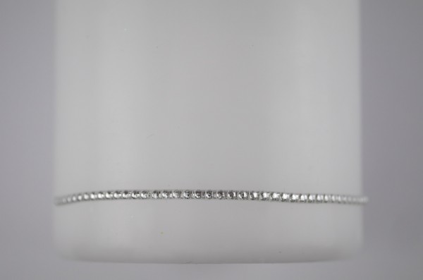 Wachsstreifen Perlen silber 2 mm