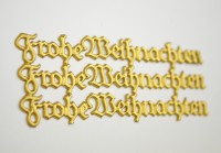 Wachsschriftzug Frohe Weihnachten gold Wachsschriftzug Frohe Weihnachten gold