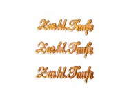 Schriftzug Zur hl. Taufe gold oder silber Schriftzug Zur hl. Taufe gold oder silber