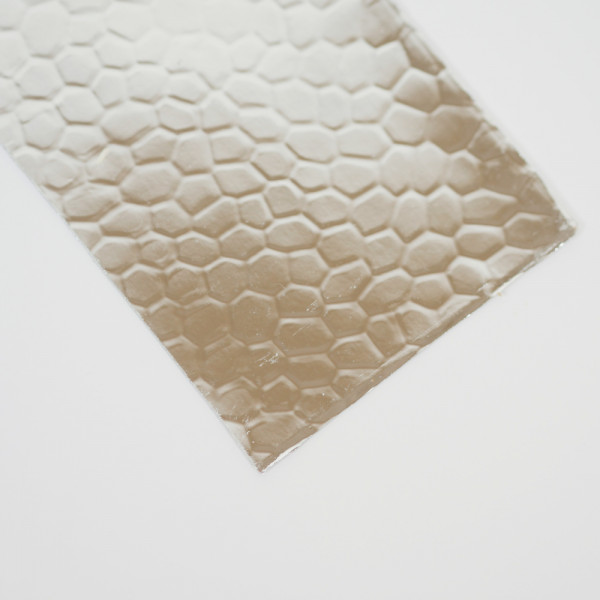 Geprägte Wachsplatten für Kerzen – silber große Schuppen