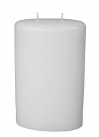 Kerze Sonderform Oval abgerundet mit 2 Dochten Kerze Sonderform Oval abgerundet mit 2 Dochten