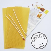 Bienenwachsplatten mit Wachsverzierungen im Set Bienenwachsplatten mit Wachsverzierungen im Set