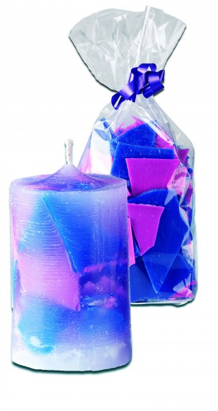 Wachs Cracker Candle Crunch Mix violett rose blau 350 g