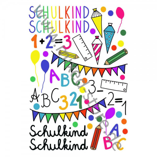 Kerzentattoos Einschulung für Stabkerzen