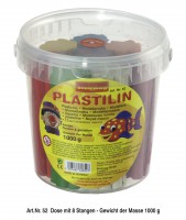 Plastilin Kneteimer 1000 g, 8 Farben je 125 g Plastilin Kneteimer 1000 g, 8 Farben je 125 g