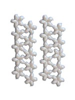 20 Blüten, weiß perlmutt, 1 cm 20 Blüten, weiß perlmutt, 1 cm